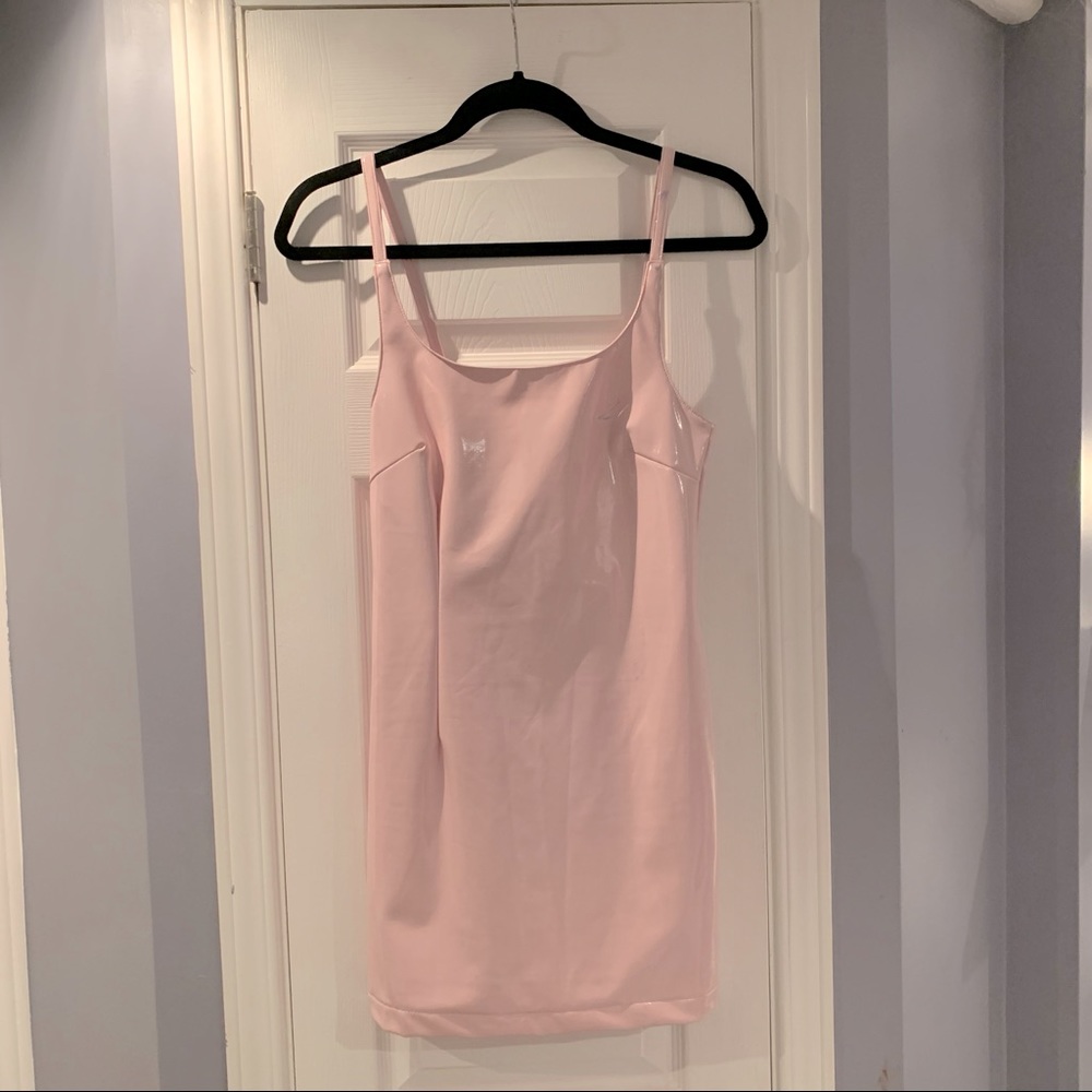 💕 BABY PINK LATEX DRESS 💕